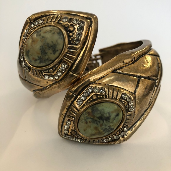 Dreams With Me Hinged Bracelet Turquoise - Picture 4 of 5